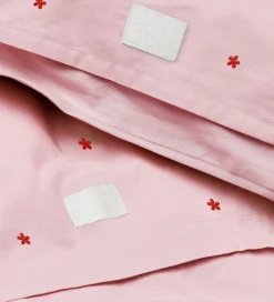 Juna Sengetøj*Sengetøj - Daisy - Junior - Pink/Rød
