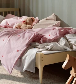 Juna Sengetøj*Sengetøj - Daisy - Junior - Pink/Rød