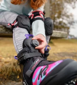K2 Rulleskøjter|Rulleskøjter*Rulleskøjter - Charm Boa Alu - Sort/Rose/Blå - Inliner