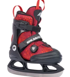 Skøjter-K2 Skøjter - Rink Raven Ice Boa - Sort/Rød