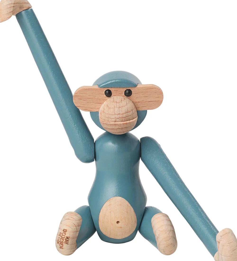 Kay Bojesen Pyntefigurer*Træfigur - Abe - Mini - Vintage Blå