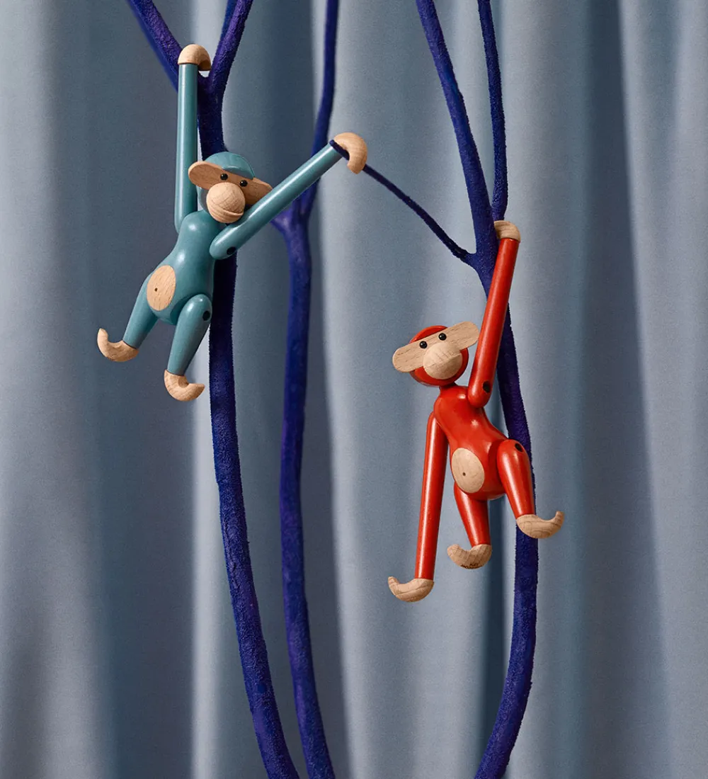Kay Bojesen Pyntefigurer*Træfigur - Abe - Mini - Vintage Blå