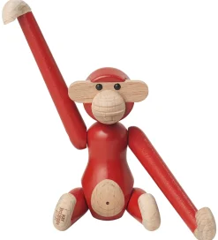 Kay Bojesen Pyntefigurer*Træfigur - Abe - 9,5 cm - Vintage - Mini - Rød