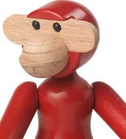 Kay Bojesen Pyntefigurer*Træfigur - Abe - 9,5 cm - Vintage - Mini - Rød