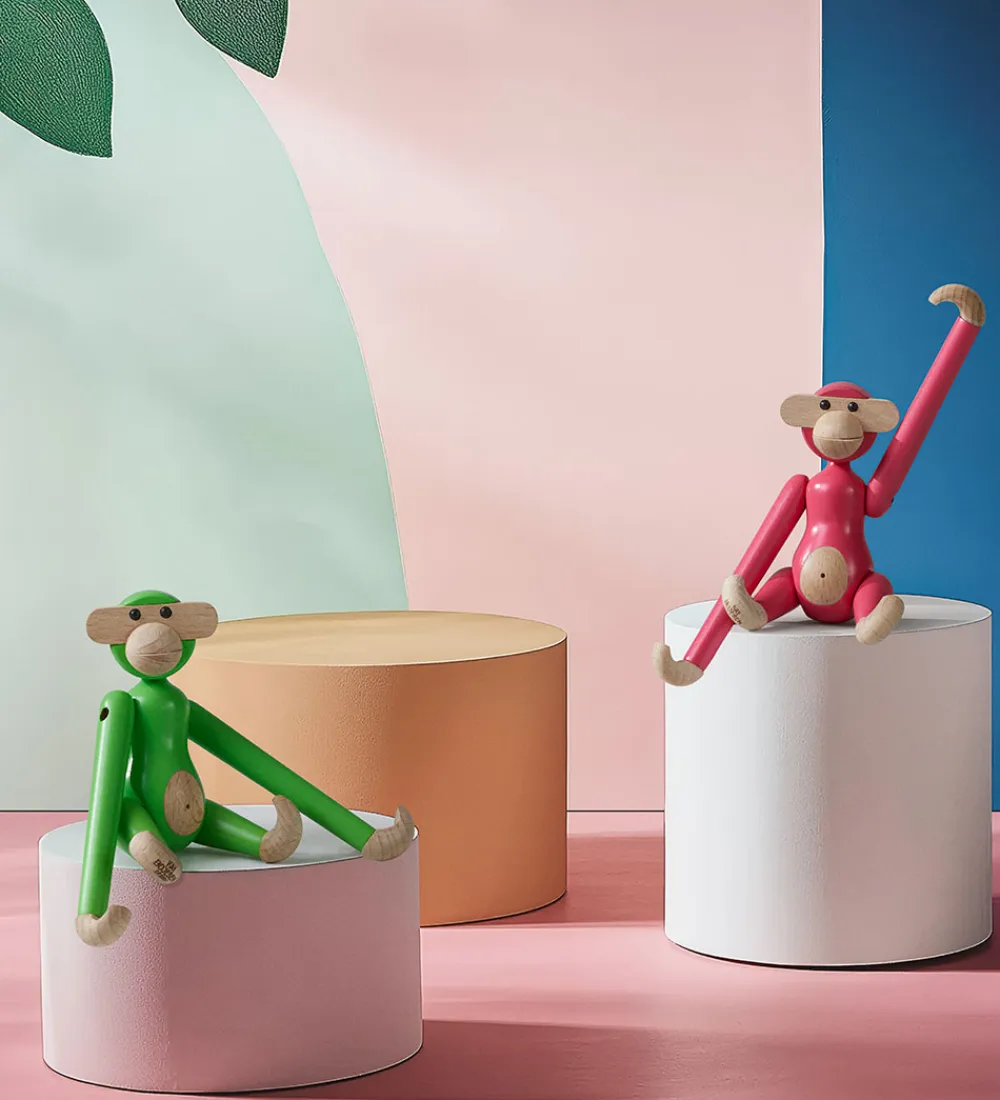 Kay Bojesen Pyntefigurer|Dekoration*Træfigur - Abe - Mini - Lys Grøn