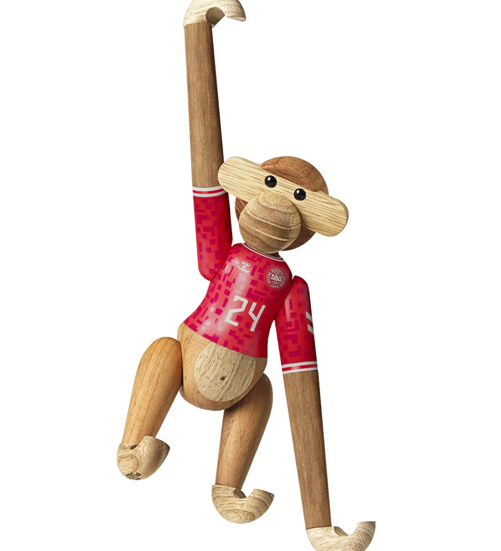 Pyntefigurer-Kay Bojesen Træfigur - Abe - DBU Herre 2024 - Lille - Teak/Limba