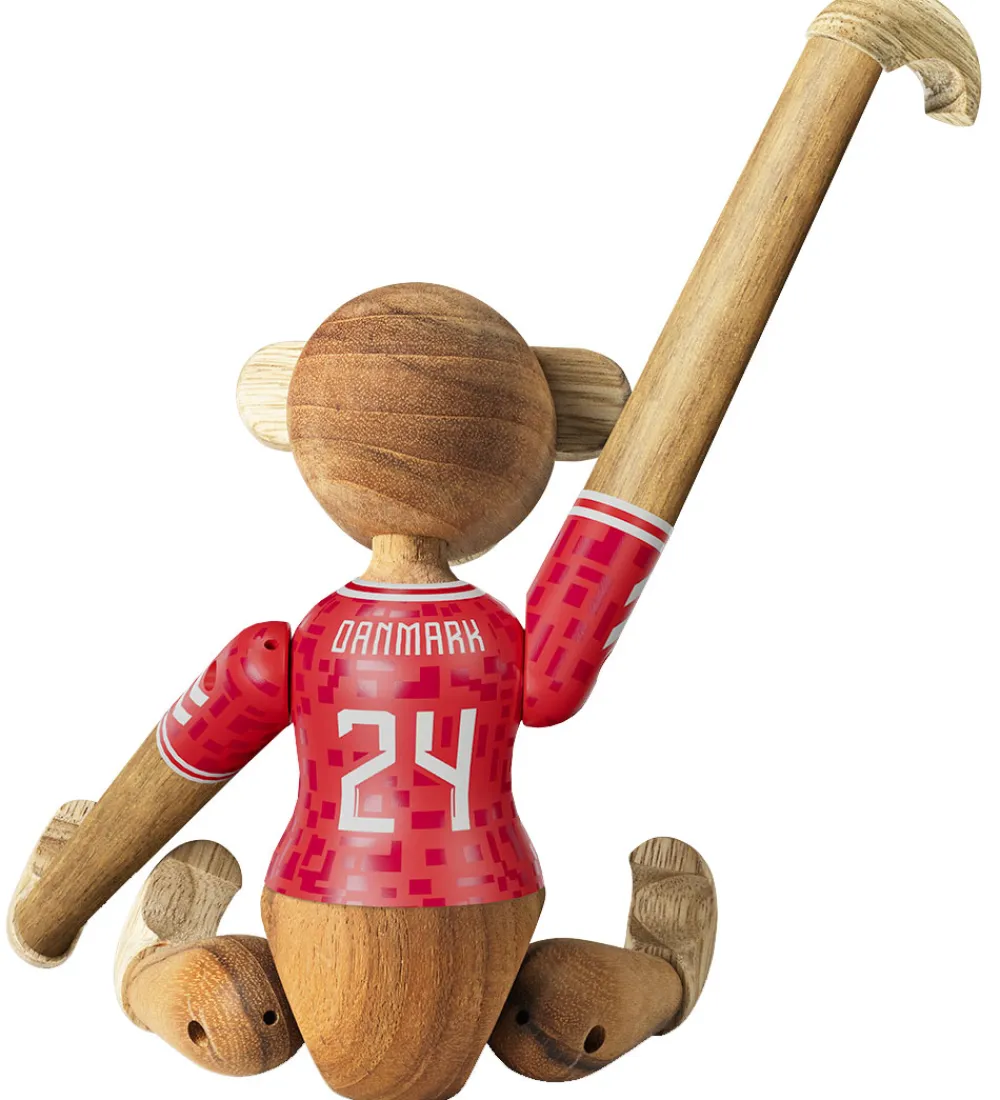 Pyntefigurer-Kay Bojesen Træfigur - Abe - DBU Herre 2024 - Lille - Teak/Limba