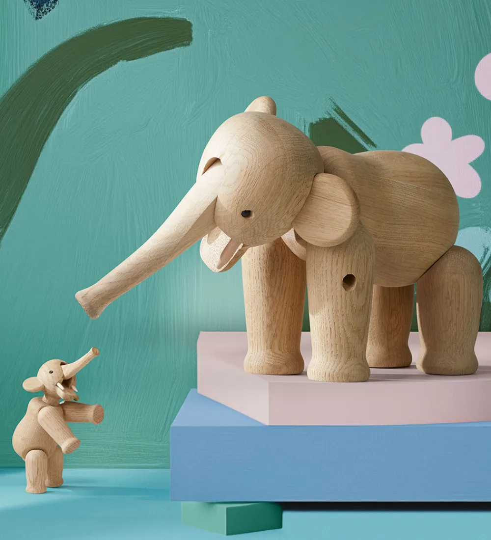 Kay Bojesen Pyntefigurer*Træfigur - Elefant - Stor - 22 cm - Eg