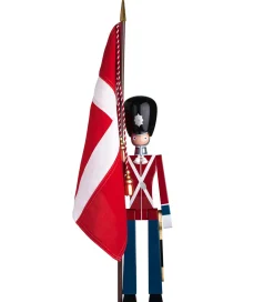 Kay Bojesen Pyntefigurer*Træfigur - Fanebærer - Mellem - Rød/Blå/Hvid