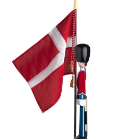 Kay Bojesen Pyntefigurer*Træfigur - Fanebærer - Mellem - Rød/Blå/Hvid