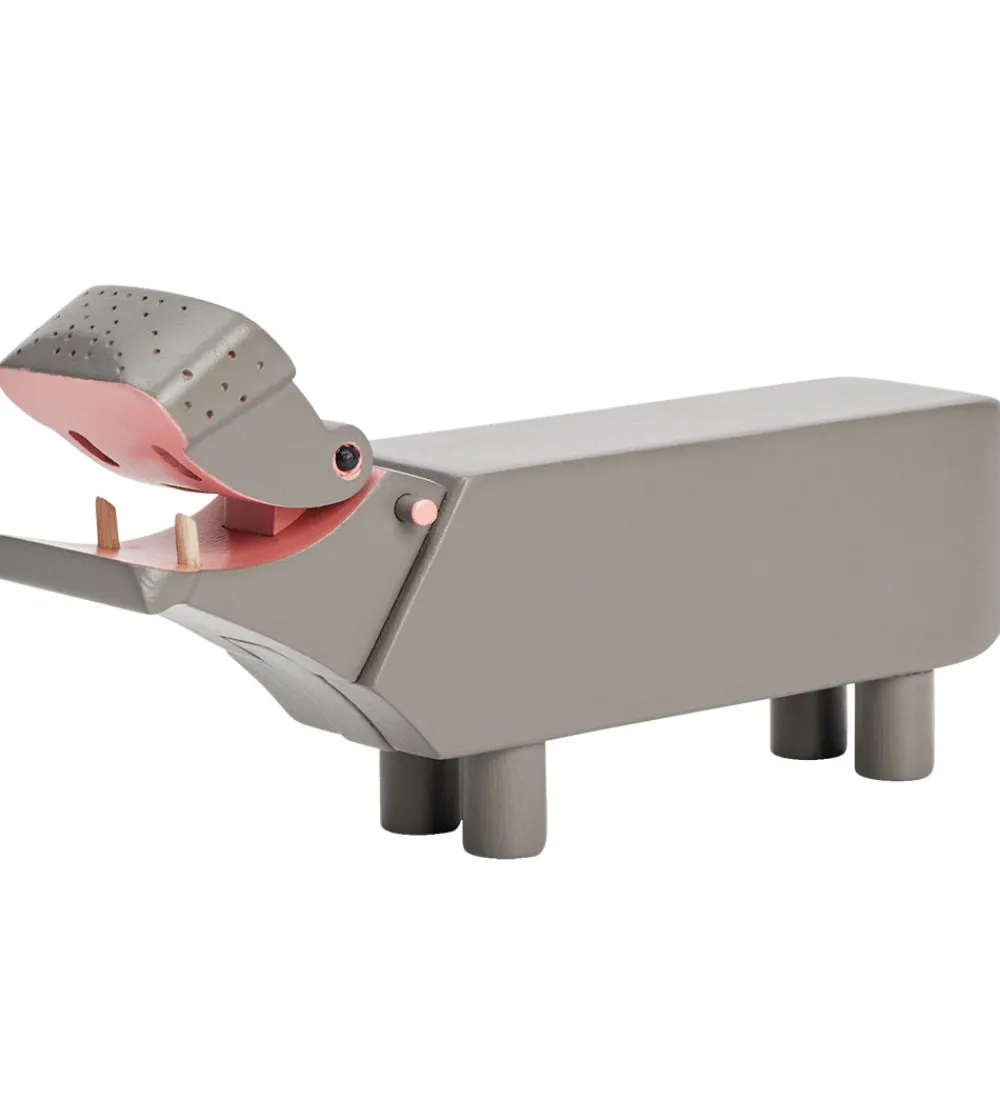 Kay Bojesen Pyntefigurer*Træfigur - Flodhest - Liliput - 6 cm - Grå
