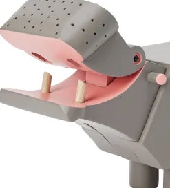 Kay Bojesen Pyntefigurer*Træfigur - Flodhest - 19 cm - Grå