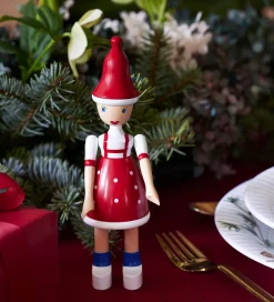 Pyntefigurer|Julepynt-Kay Bojesen Træfigur - Jule Lise - 17,5 cm - Rød/Blå/Hvid