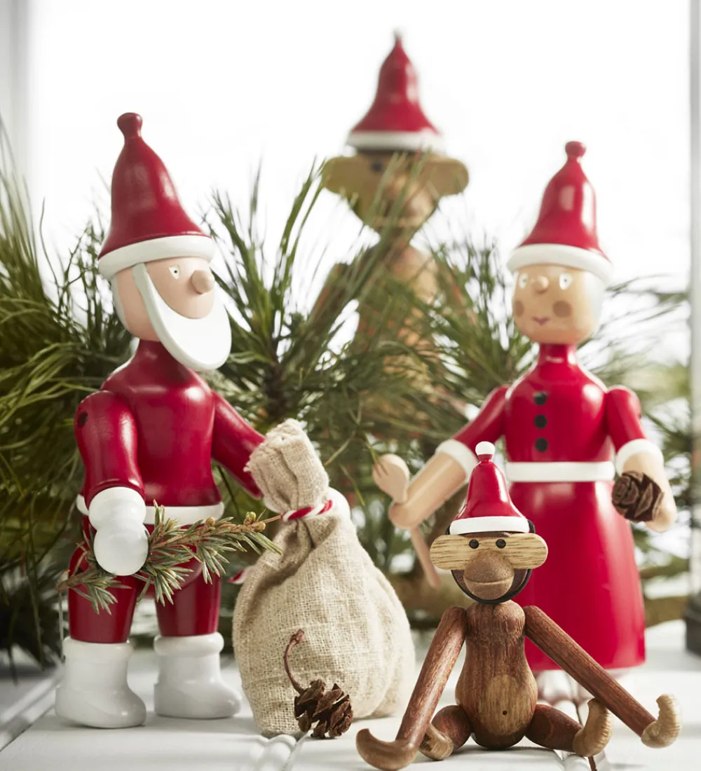 Pyntefigurer|Julepynt-Kay Bojesen Træfigur - Nissemor - 20 cm - Rød/Hvid