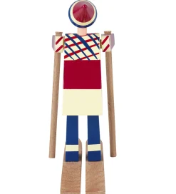 Pyntefigurer|Julepynt-Kay Bojesen Træfigur - Skiløber Datti - Pige 15,5 cm - Blå/Multi