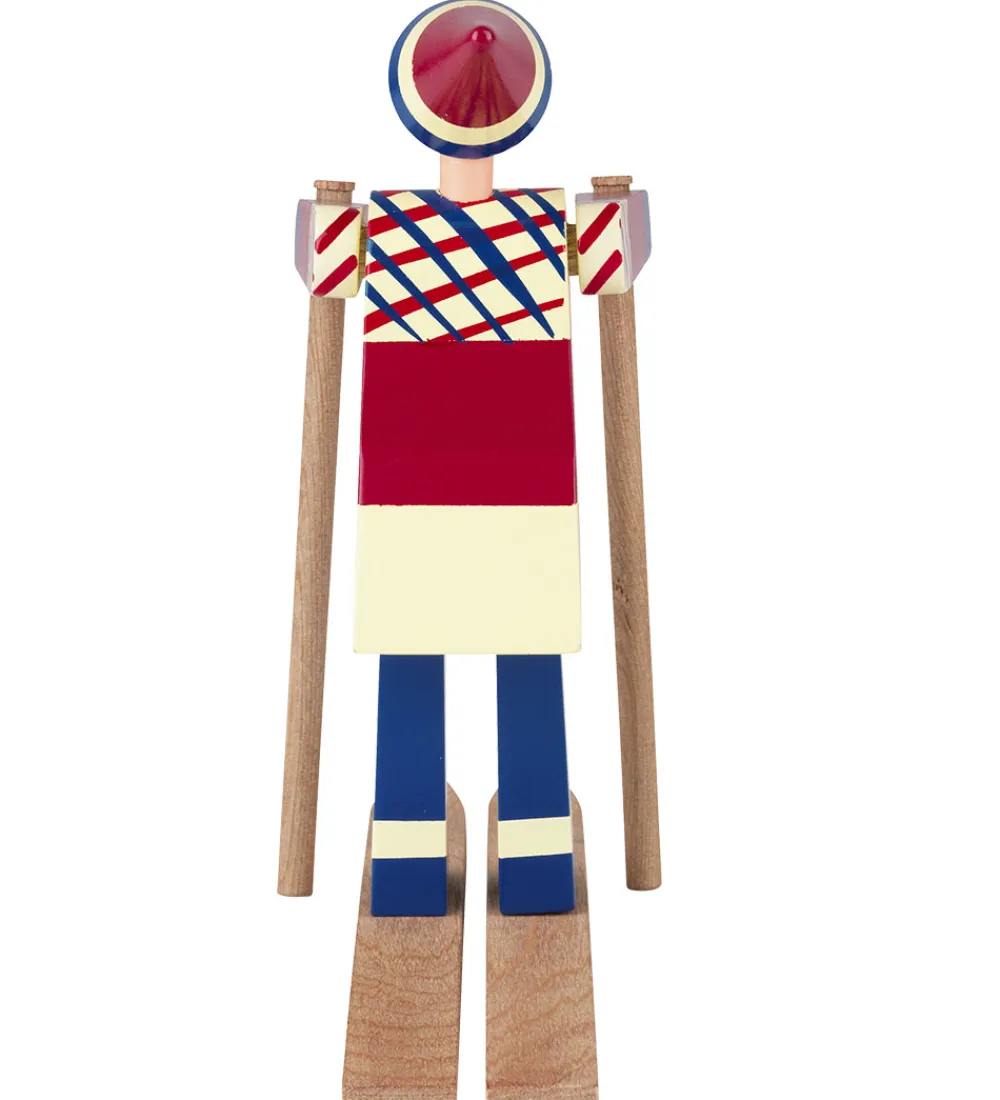 Pyntefigurer|Julepynt-Kay Bojesen Træfigur - Skiløber Datti - Pige 15,5 cm - Blå/Multi
