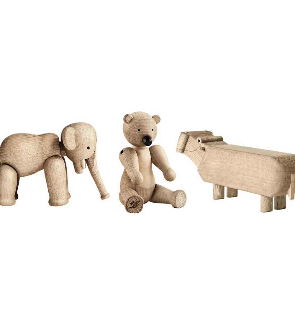 Kay Bojesen Pyntefigurer*Træfigurer - Sampak Liliput - 3 pak - Eg