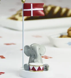Kids by Friis Pyntefigurer*Bordflag - Elefant m. Tromme