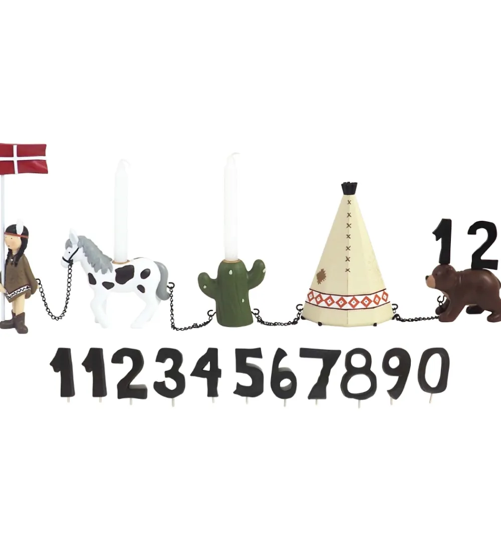 Kids by Friis Fødselsdagstoge*Fødselsdagstog - Indianerpige m. 11 Tal