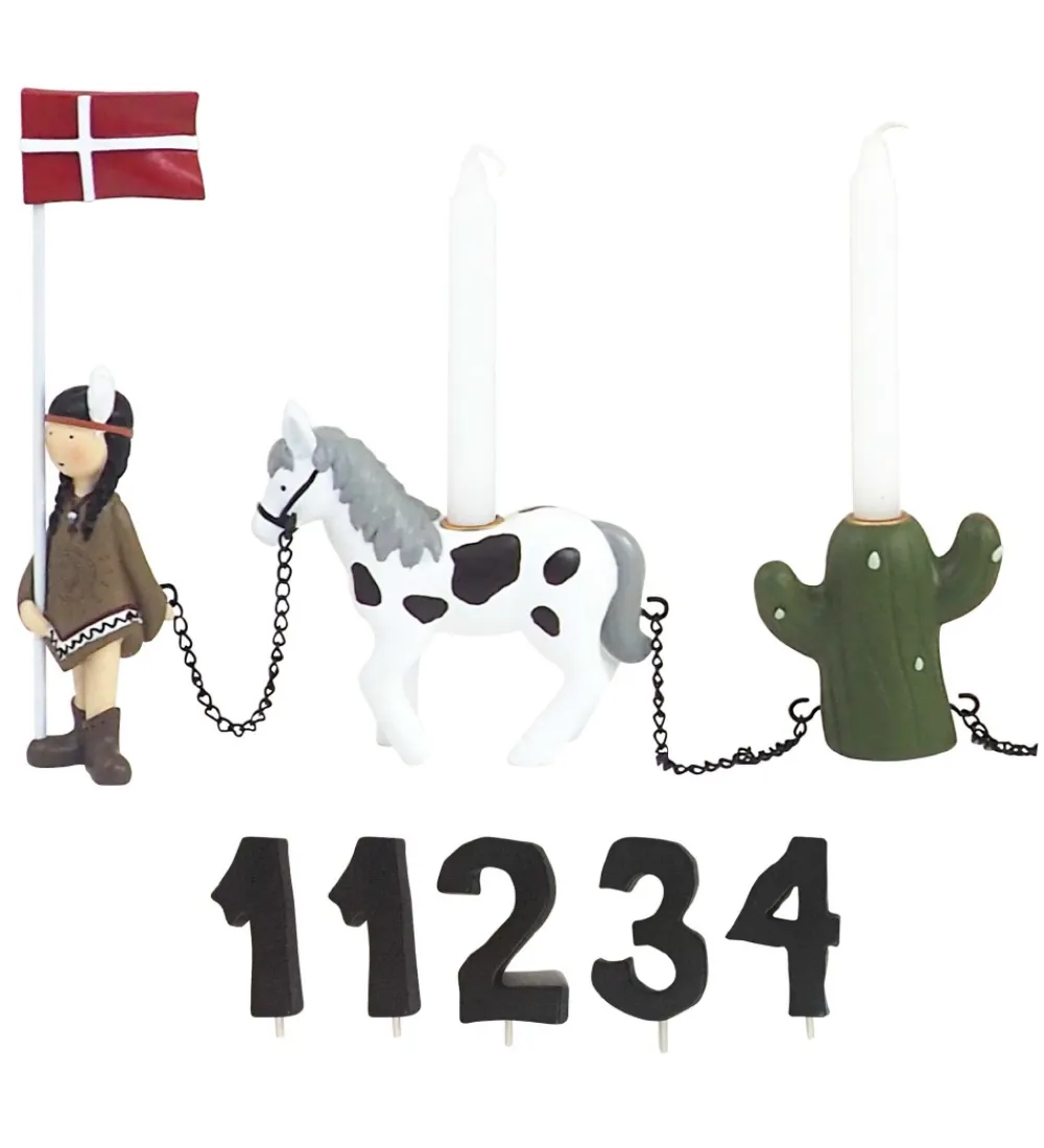 Kids by Friis Fødselsdagstoge*Fødselsdagstog - Indianerpige m. 11 Tal