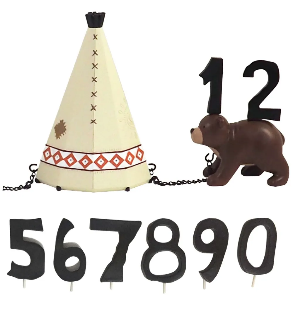 Kids by Friis Fødselsdagstoge*Fødselsdagstog - Indianerpige m. 11 Tal
