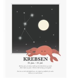 Plakater Og Billeder-Kids by Friis Plakat - Stjernetegn - Krebsen