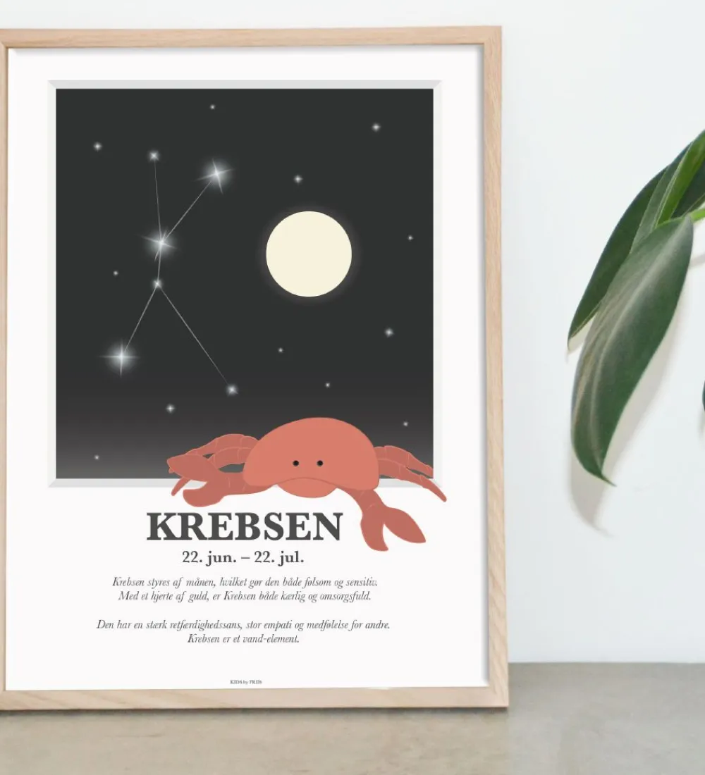 Plakater Og Billeder-Kids by Friis Plakat - Stjernetegn - Krebsen