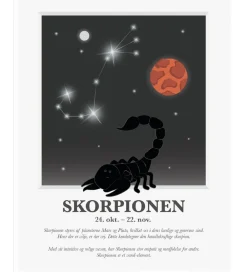 Kids by Friis Plakater Og Billeder*Plakat - Stjernetegn - Skorpionen