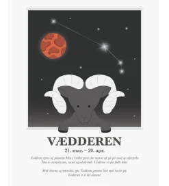 Plakater Og Billeder-Kids by Friis Plakat - Stjernetegn - Vædderen