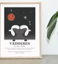 Plakater Og Billeder-Kids by Friis Plakat - Stjernetegn - Vædderen