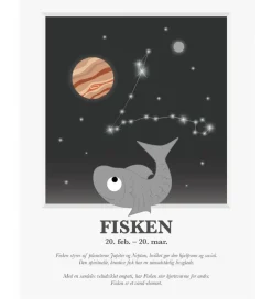 Kids by Friis Plakater Og Billeder*Plakat - Stjernetegn - Fisken