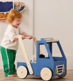 Kids Concept Gåvogne*Gåvogn - Træ - Lastbil - Aiden - Blå