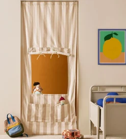 Kids Concept Legetelte|Legetelte*Kiosk-Dør - Stripe Beige