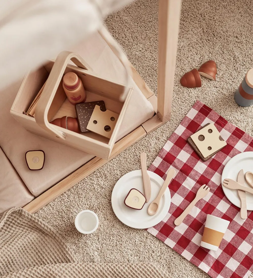 Kids Concept Legemad*Legemad - Picnic sæt - Træ