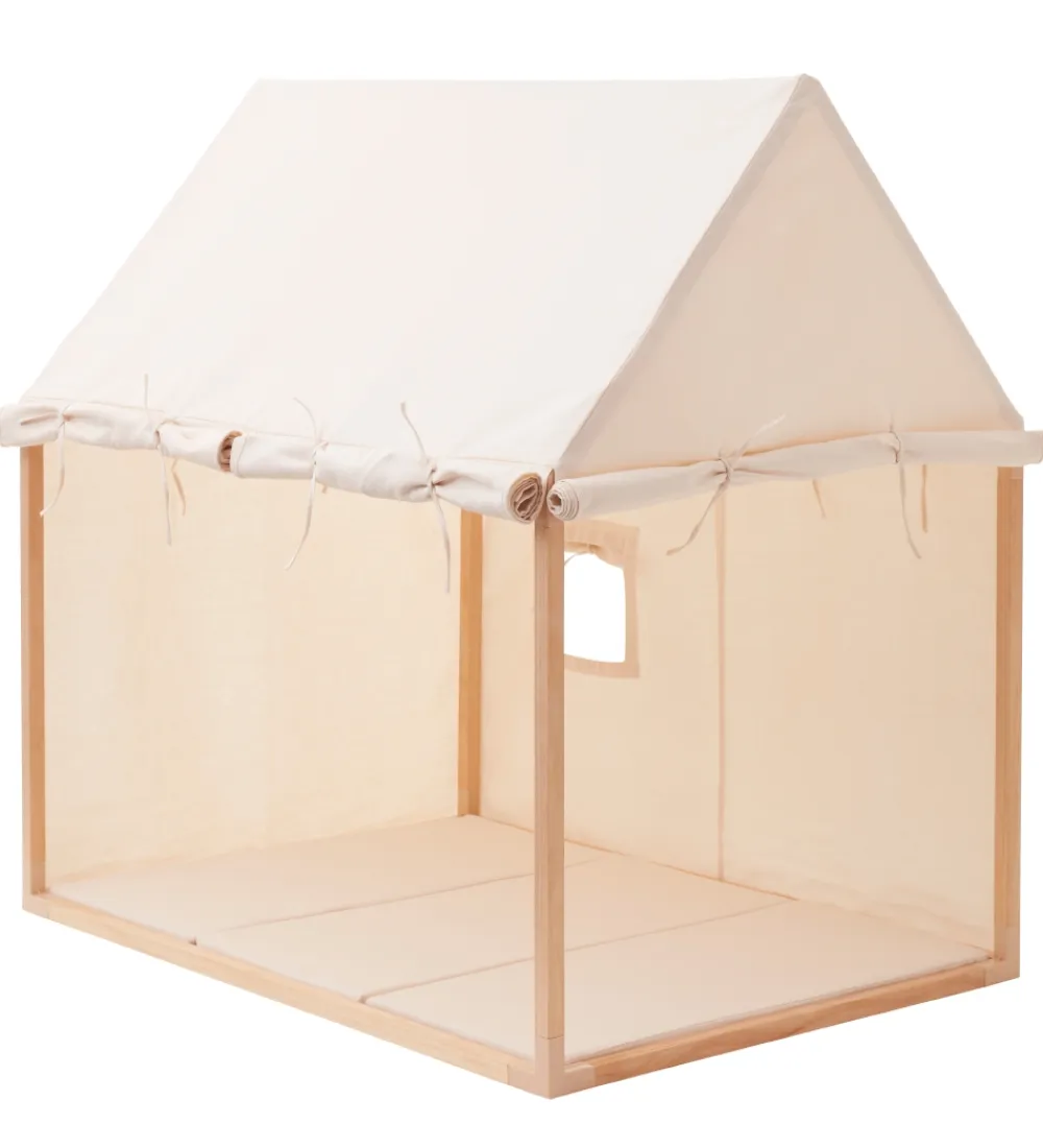 Kids Concept Legetelte|Legetelte*Legetelt - Hus - 110x84 cm - Naturhvid