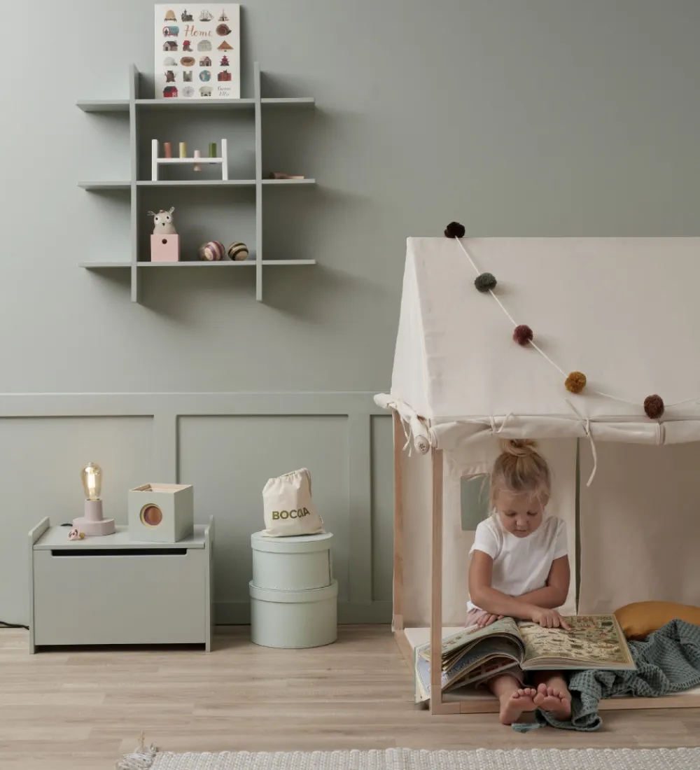 Kids Concept Legetelte|Legetelte*Legetelt - Hus - 110x84 cm - Naturhvid