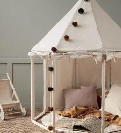 Legetelte|Legetelte-Kids Concept Legetelt - Pavillon - 122x142 cm - Naturhvid