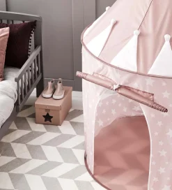 Kids Concept Legetelte|Legetelte*Legetelt - 100x130 cm - Rosa m. Stjerner