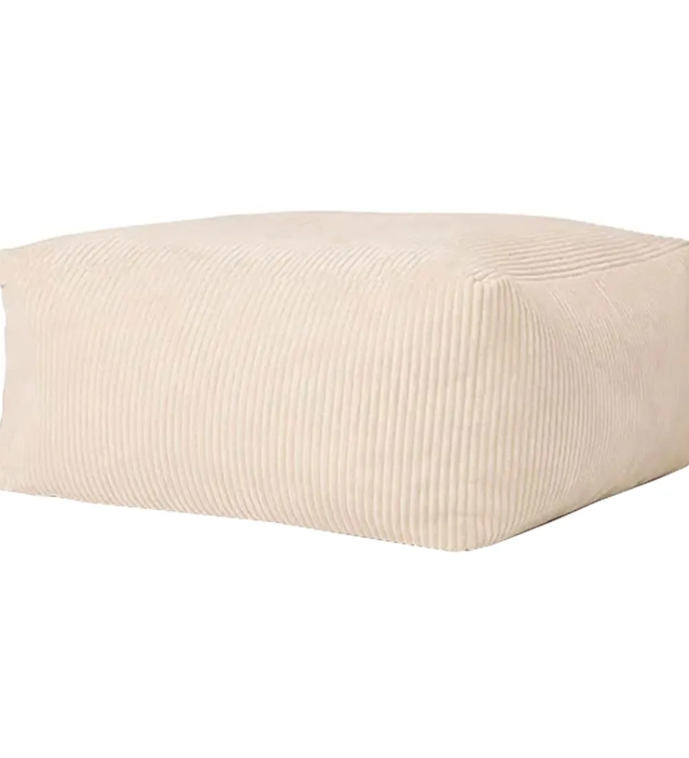Puffer-Kids Concept Puf - 85x85x34 cm - Fløjl - Off-White