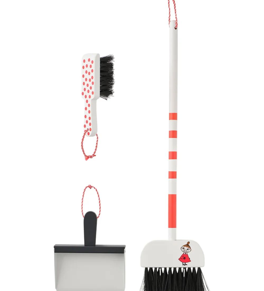 Trælegetøj|Rolleleg-Kids Concept Rengøringssæt - 60 cm - Hvid/Rød m. Mumitrolde