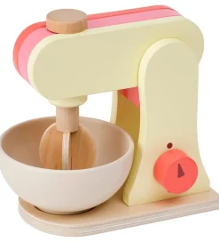 Trælegetøj|Rolleleg-Kids Concept Røremaskine - Træ - 17 cm - Lysegul/Rosa
