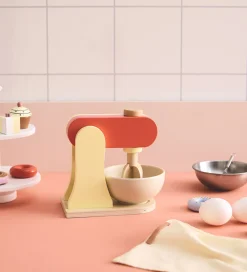 Trælegetøj|Rolleleg-Kids Concept Røremaskine - Træ - 17 cm - Lysegul/Rosa