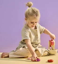 Trælegetøj|Rolleleg-Kids Concept Røremaskine - Træ - 17 cm - Lysegul/Rosa