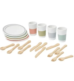 Kids Concept Legekøkken Og Legemøbel*Spisestel - Bistro - Træ/Hvid