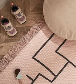 Kids Concept Legetæpper Og Legegulve*Tæppe - Geometrisk - Rosa