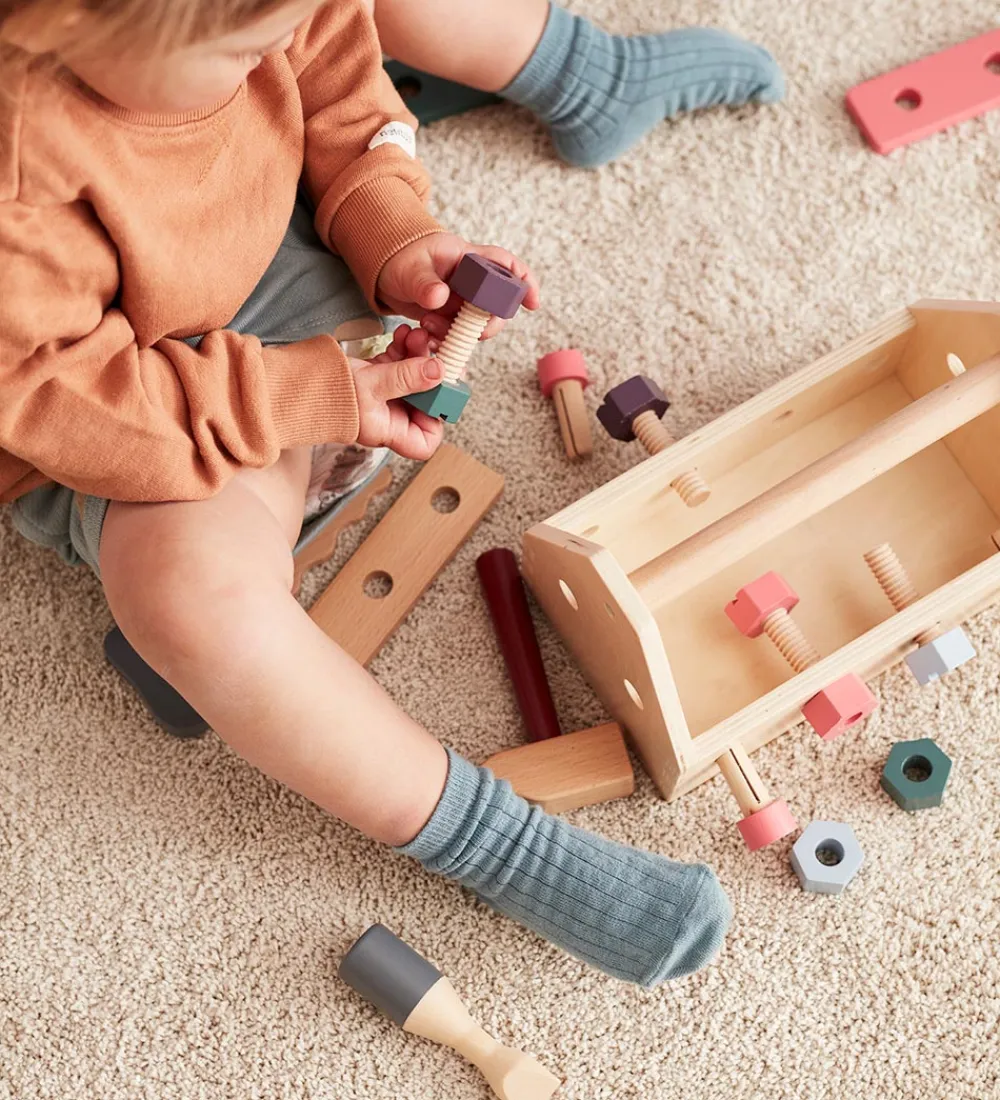 Legeværktøj-Kids Concept Trælegetøj - Værktøjskasse - Træ