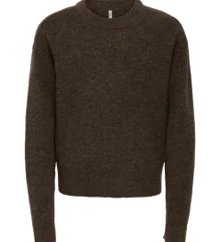 Kids Only Bluser*Bluse - Strik - KogCamilla - Black Coffee/ Melange