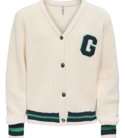 Kids Only Striktrøjer*Cardigan - Strik - Antique White/Night Sky/ Medium Gre