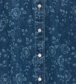 Skjorter-Kids Only Denimjakke - KogGrace - Medium Blue Denim/Rose