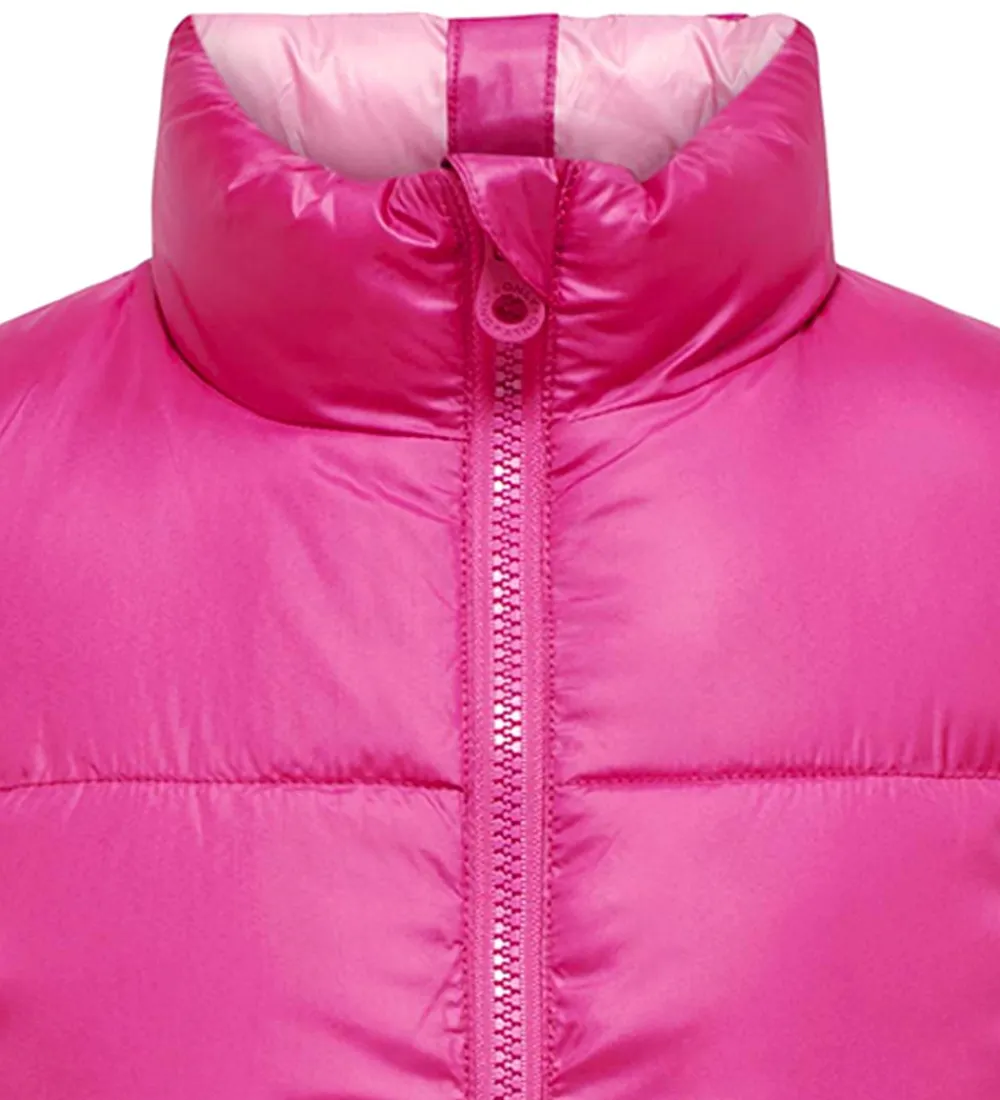 Veste|Dunveste Og Dyneveste-Kids Only Dynevest - Vendbar - KogNewRicky - Raspberry Rose/Bego
